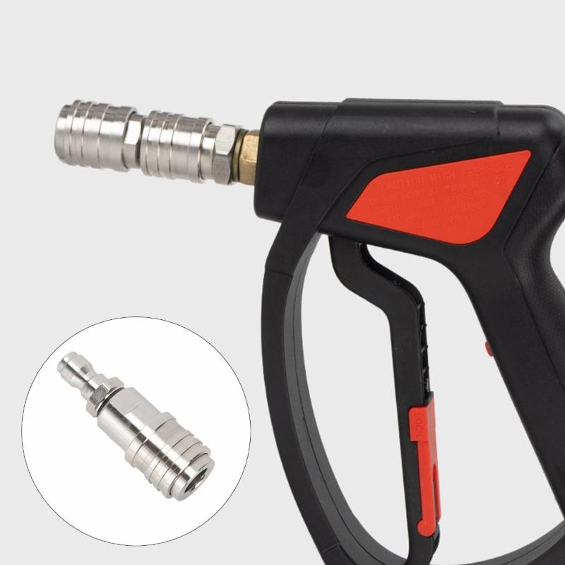 2Pcs Self Locking Quick Connector Pressure Washer Hose Adapter Quick Release Coupling for Water Sprayer Pipe Connections