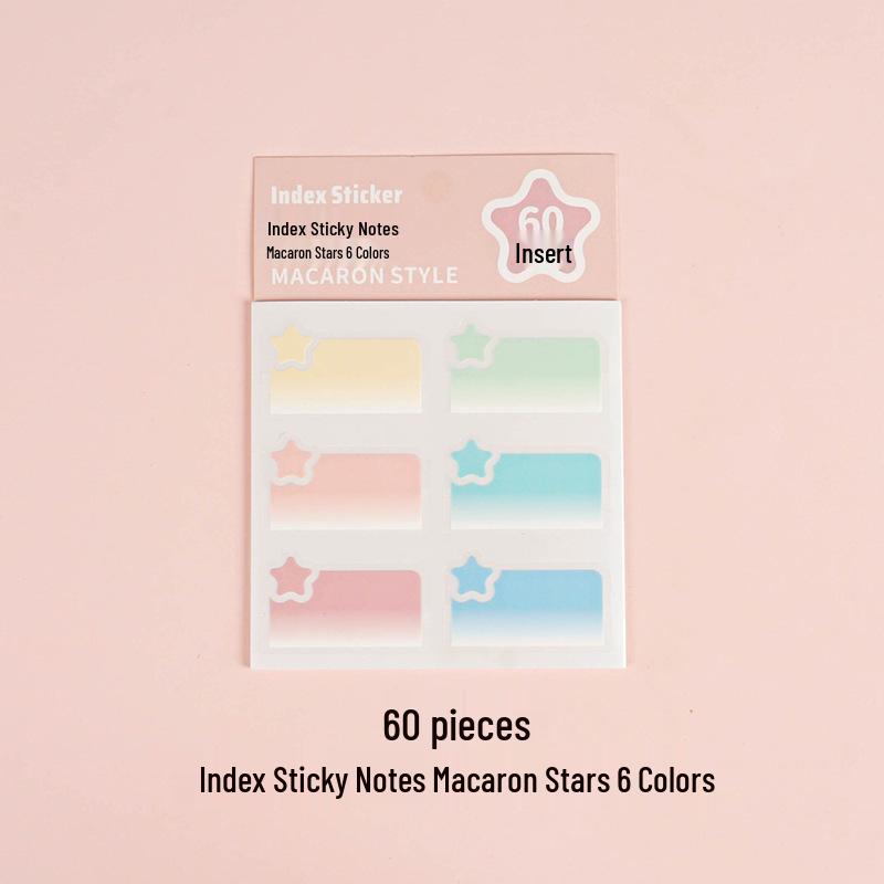 Gradient Cartoon Transparent Sticky Index Tabs for Students