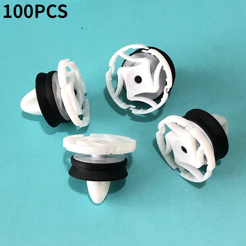 

100pcs Auto Fasteners Clips Door Inner Trim Panel Retaining Clip for Renault 7703077476;Peugeot Citroen 9345.ZN Plastic Fastener
