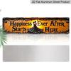 2D Flat Aluminium Decorative Sign, Showcasing a Graceful Silhouette of a Bride And Groom Along with a Classic Romantic Quote, Perfect for Wedding