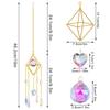 Garden Wind Chimes Colorful Prisms Windows Decor Garden Wind Chimes With Chain Pendant For Wedding Decorations