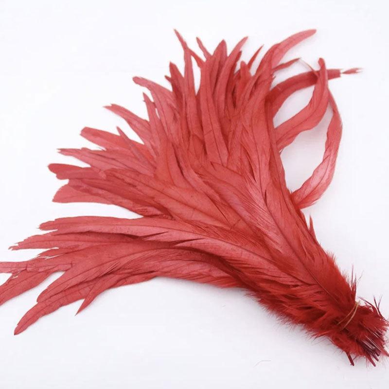 50PCS Rooster Feathers 25-40CM Wholesale Natural Feather for Wedding Crafts DIY Handwork Party Carnival Headwear Decor