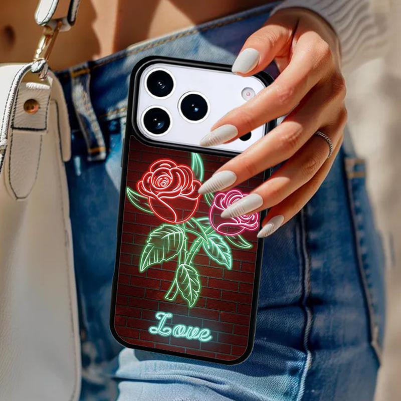 Neon Light Phone Case For iPhone 17 Air 14 15 13 12 Max Cover For Apple 16e 11 Pro Max Plus Coque