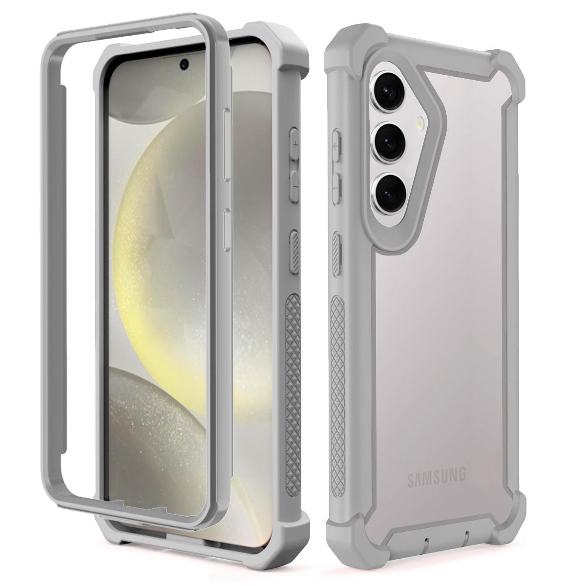 

Роскошный Прозрачный Ударопрочный Прочный Чехол для Телефона Для Samsung Galaxy S25 S24 S23 S22 S21 Ultra Plus S24FE S23FE Двухслойный Чехол Samsung S23 серый