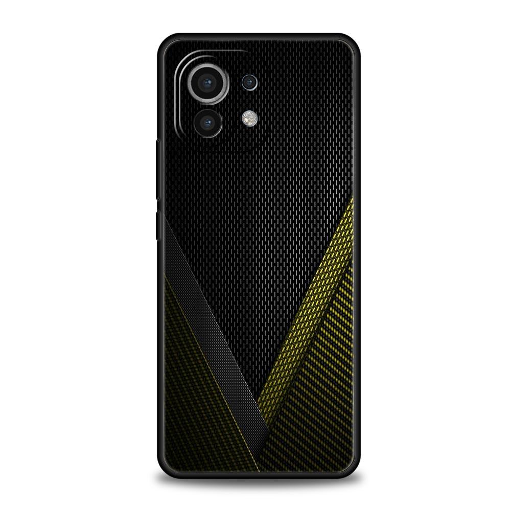 Phone Case For Xiaomi 13 12 11 Lite 12T 11T 10T 9T Mi Poco M4 M3 X4 X3 Pro F4 F3 GT 5G Cover Black Silicone Shell Carbon Fiber