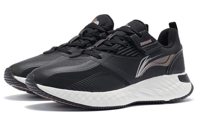 Li Ning Cloud Shield Cushioning Rebound Low Top Running Shoes Women's Black AGLR234-4