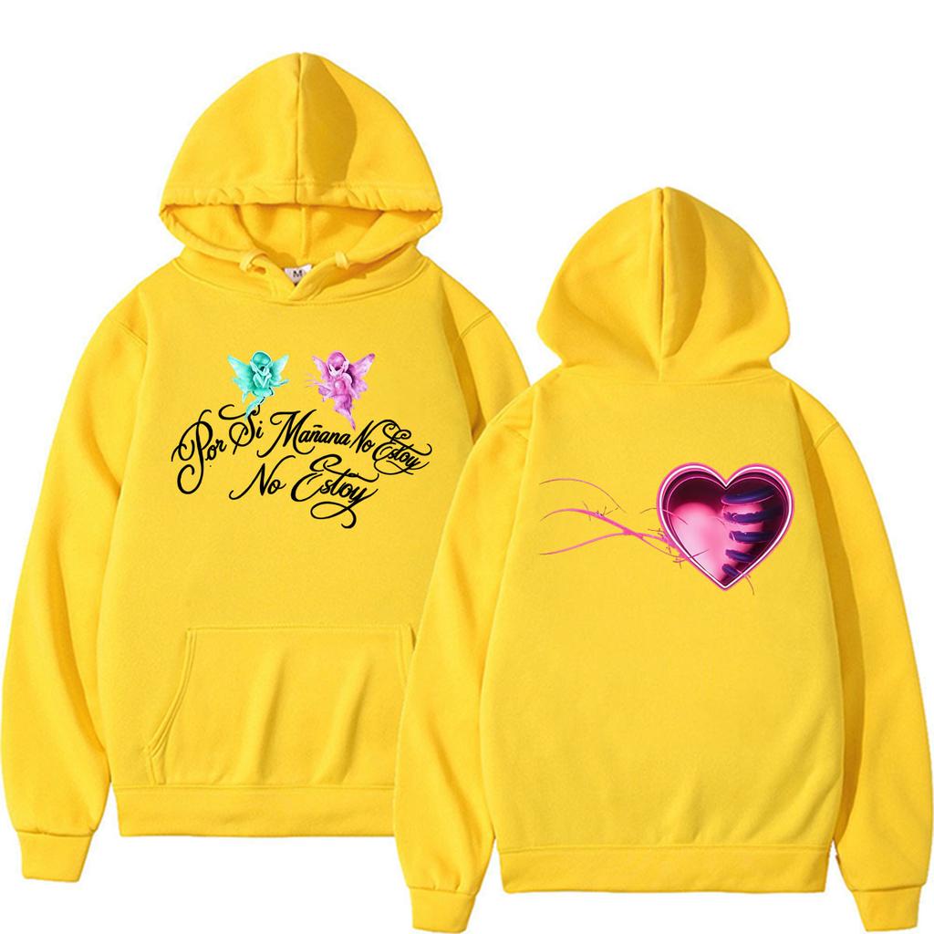 Omar Courtz Por Si Manana No Estoy Tour Heart Hoodies Unisex Vintage Fashion Aesthetic Sweatshirt Casual Long Sleeve Pullover