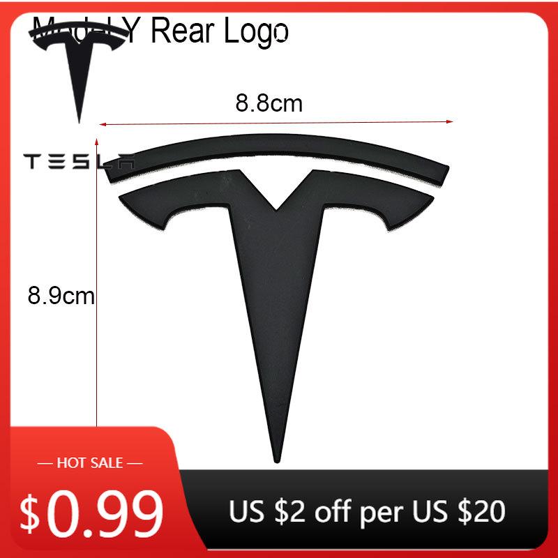 Samolepka na auto 2025 Nové 3D ABS Logo Volantu Auta Samolepka Přední Znak Kapoty Zadní Znak Kufru Pro Tesla Model Y Repl