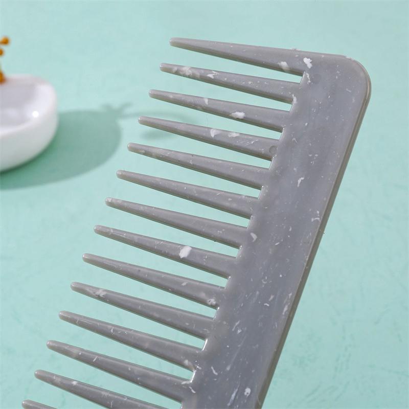 Marble Wide Tooth Comb Home Massage Comb Dry And Wet Flat Hair Perm Anti-Static Women'S Comb