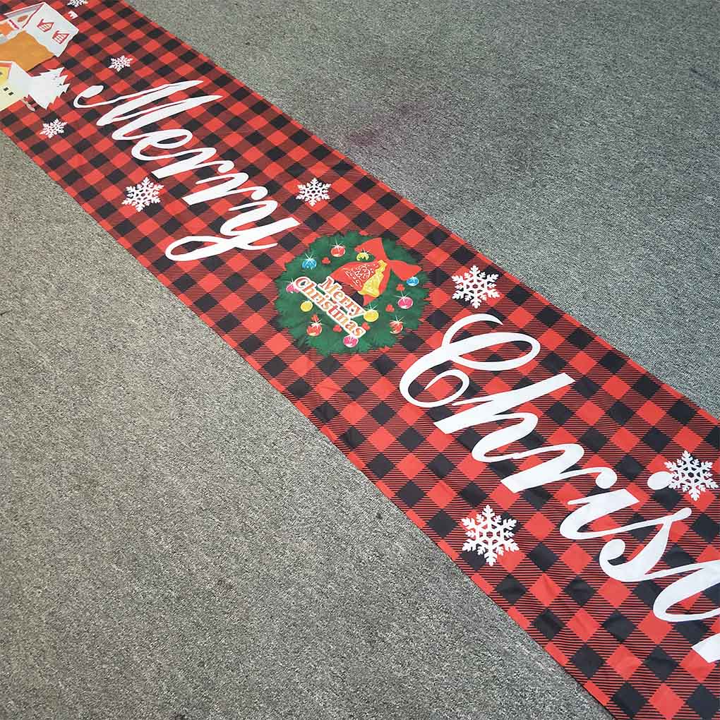 9.7ft Christmas Banner Hanging Background Porch Signs Outdoor Xmas Decor