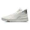 Li Ning Superwave Textile, Synthetic Leather Slip Resistant Abrasion Resistant Mid top Skateboard Shoes Men's White AGCQ061-1