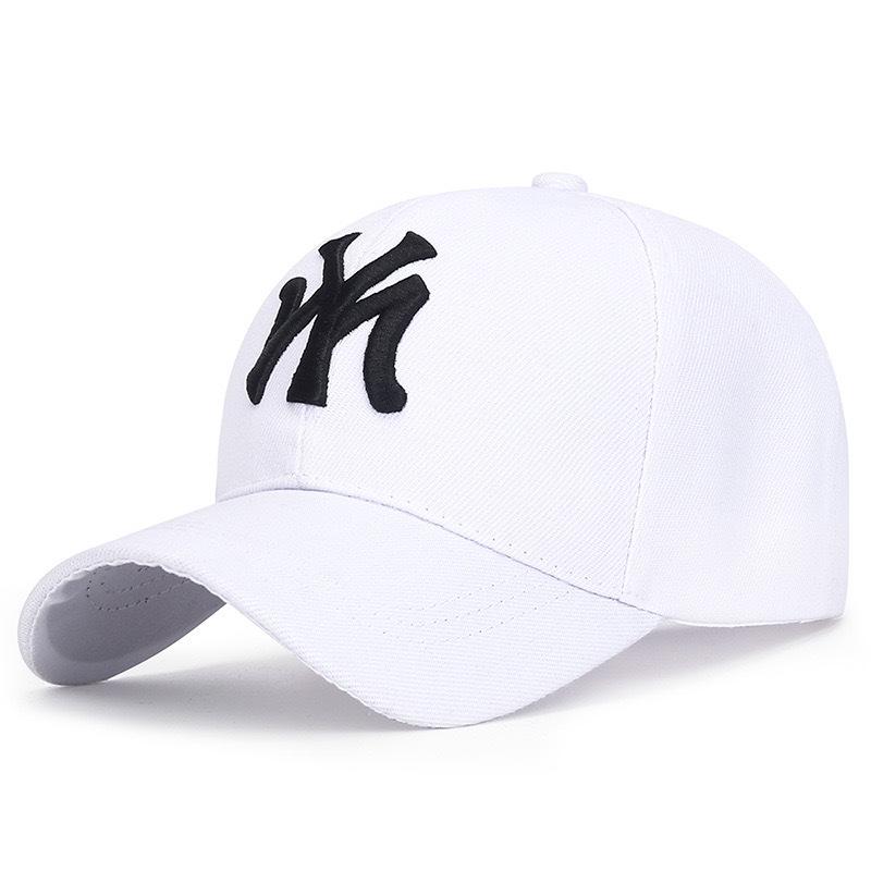 Korean Style Women's Duckbill Cap with "MY" Embroidery - Spring/Autumn Fashion, Casual Baseball Hat for Outdoor Sunshade.