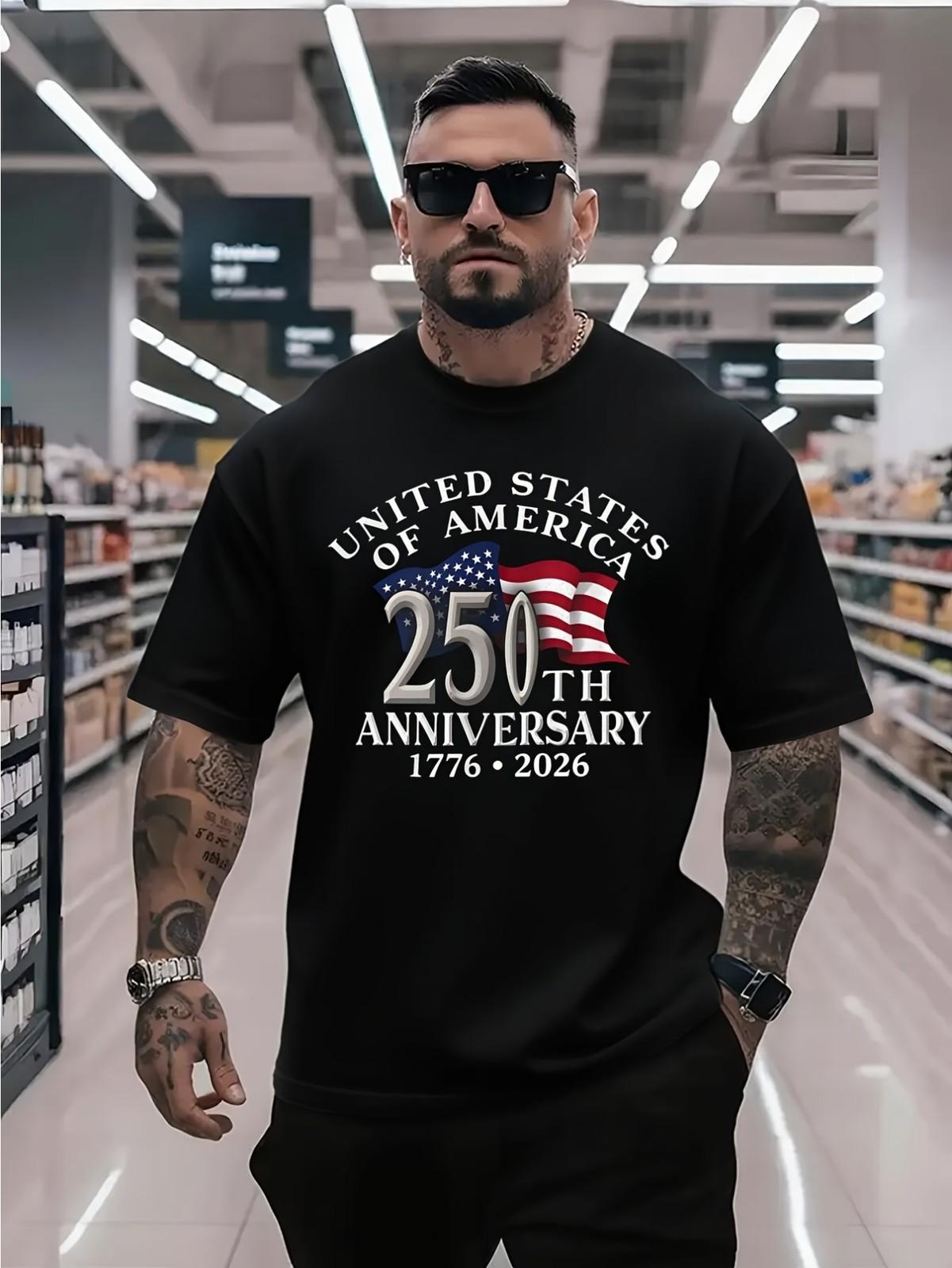 Plus Size T-Shirt for The 250Th Anniversary of The United States - Casual Shor S