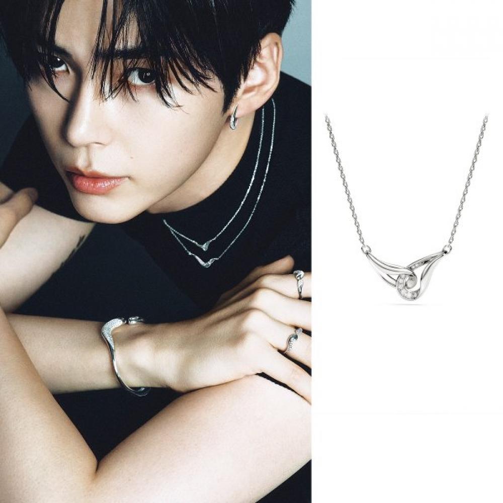 Swarovski Sterling Silver Interlocking Necklace 5740343