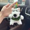 Adorable Dog Cartoon Plush Keychain Soft Pp Cotton Stuffed Animal Charm Bag