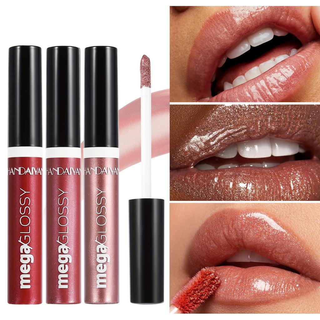 Lesk na rty Dlouhotrvající Hydratační Tekutá rtěnka Třpytivý finiš Glazura na rty Všestranné Odstíny bobulově červené a nude Lehký make-up na rty