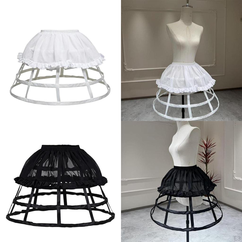Cage Hoop Skirt Petticoat Comfortable Crinoline for Gown Bridal Dress