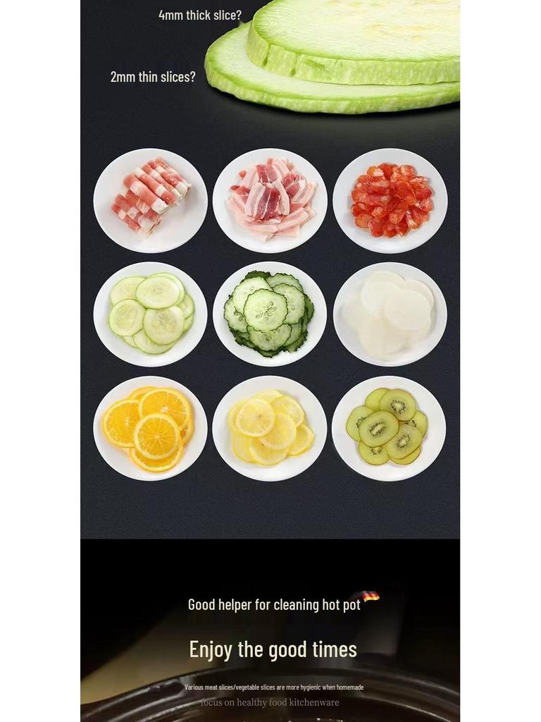 Adjustable Manual Meat and Vegetable Slicer - Multi-Functional Grater & Cutter