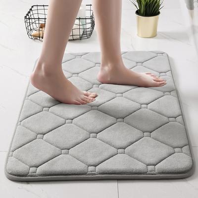 Memory Foam Bath Mat Bedside Mat Shower Mat Machine Washable Bathroom Rug Soft Super Absorbent Quick Dry Bathmat Floor Rugs