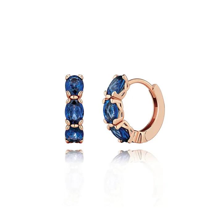 Delicabloom Sapphire One-Touch Earrings_220100187