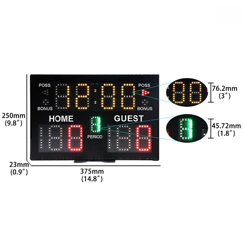 Tragbarer elektronischer Anzeigebildschirm für Punktzahlen, Indoor, Digital, LED-Anzeigetafel, Basketball, Volleyball, Tennis, Spiel, Tisch-Anzeigetafel