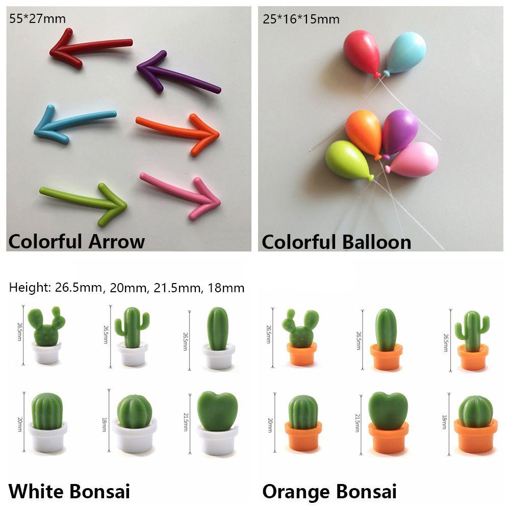 Message Holder Refrigerator Ornament Magnetic Stickers Succulent Bonsai Fridge Magnet Arrow Balloon