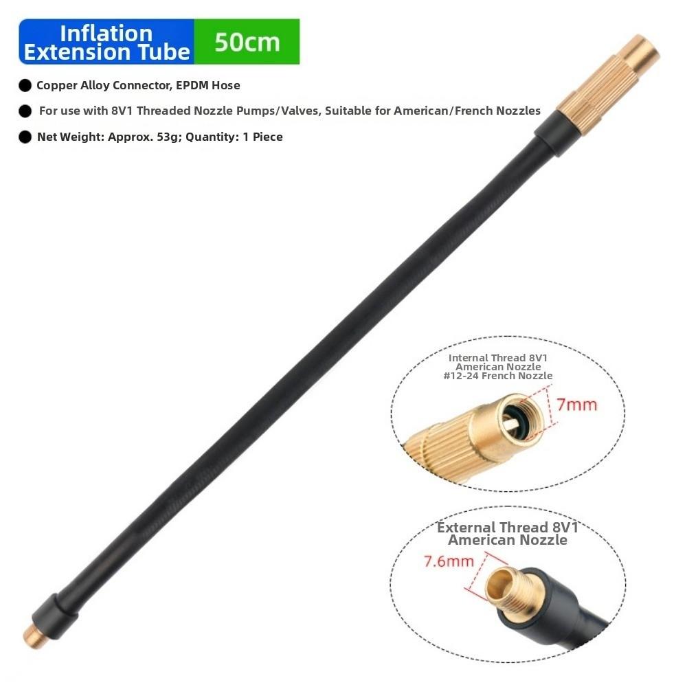 EPDM Pipe Hose External 8V1 Thread Bicycle Tire Inflator for Inflatable SUP Seat Kayak