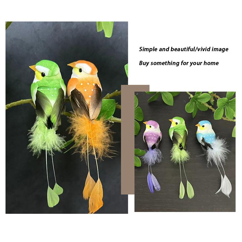 Cute Artificial Birds Fake Foam Animal Simulation Feather Birds Models Tit DIY Craft Home Garden Ornament Decoration