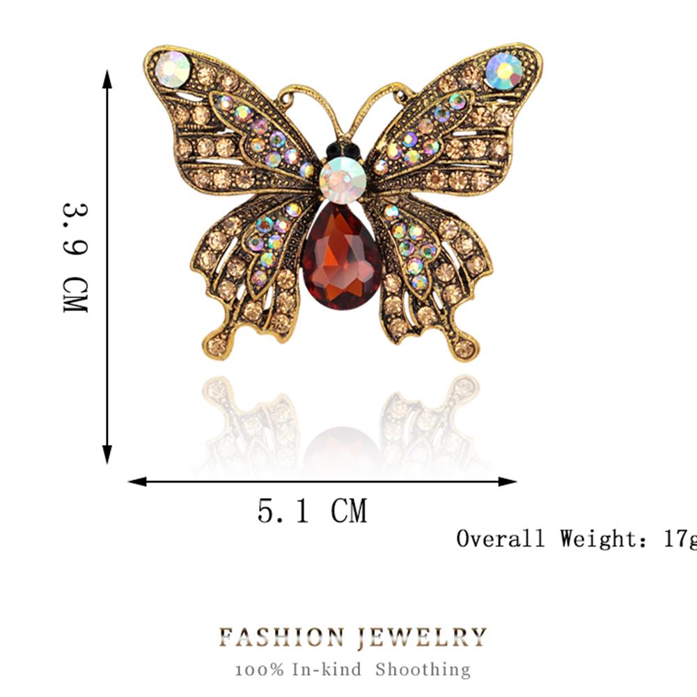 

Women Retro Butterfly Alloy Brooch All-match Breastpin Wedding Party Jewelry Gold #1