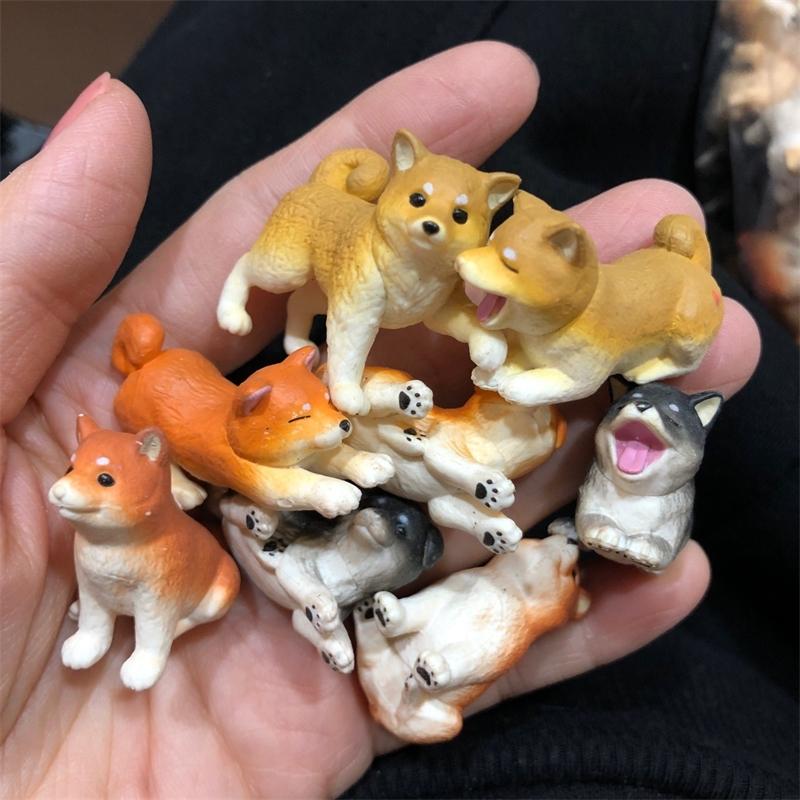 Pet Dog Small Animal Toy Figurines Resin Parts Cute Mini Props For Home Display Decor Party Centerpiece Gift For Pet Lovers