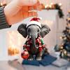 Acrylic Cartoon Whimsical Christmas Tree Hanging Ornament For Festive Car Interior