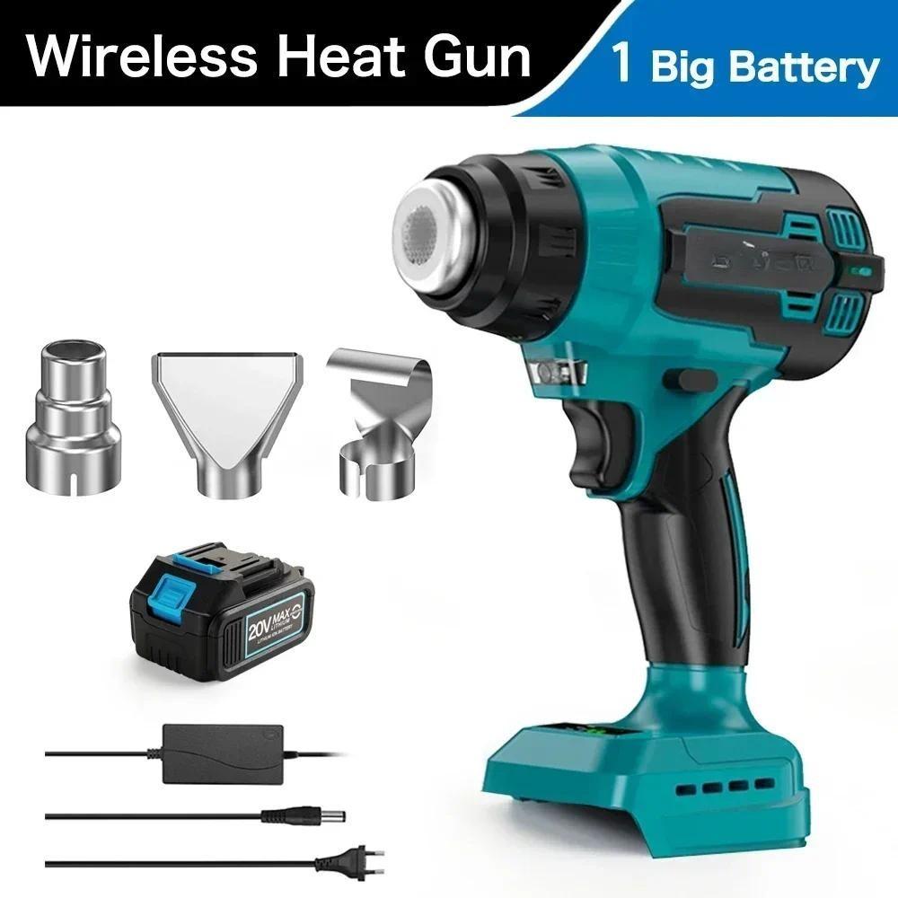 Máquina de Pistola de Ar Quente Portátil Sem Fio 300W Equipamento de Aquecimento Recarregável de Lítio Pistola de Calor Portátil para Envelopamento de Carros