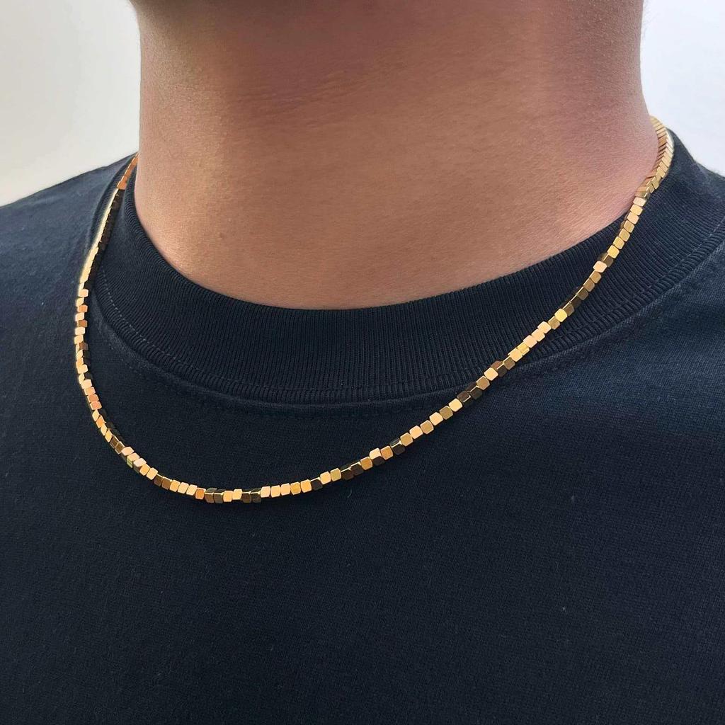 Nicht verblassende Silberflocken-Schlüsselbein-Halskette: Hip Hop Style, Nischen-Design, Unisex-Accessoire für Männer und Frauen.