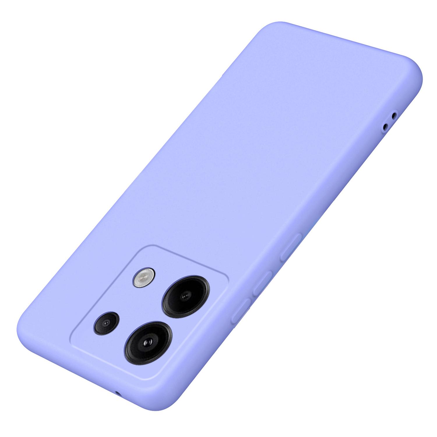

For Xiaomi Redmi Note 13 Pro 5G/Poco X6 5G Case Silky Touch 2.2mm TPU Phone Back Cover Purple