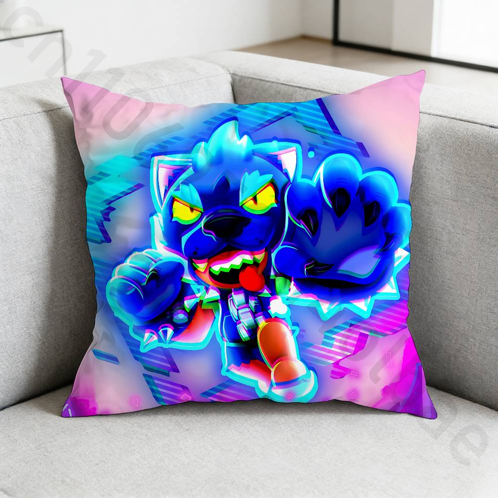 SStars LLeon Game Pillow Case Antidustmite Pillowcase Invisible zipper silky short plush Sofa cushion cover