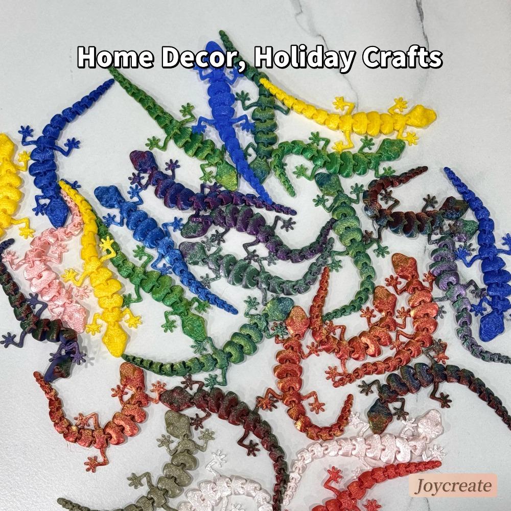 30 pz lucertole articolate stampate 3D, decorazioni rettili colorate e realistiche, ornamenti da scrivania in plastica resistente ons