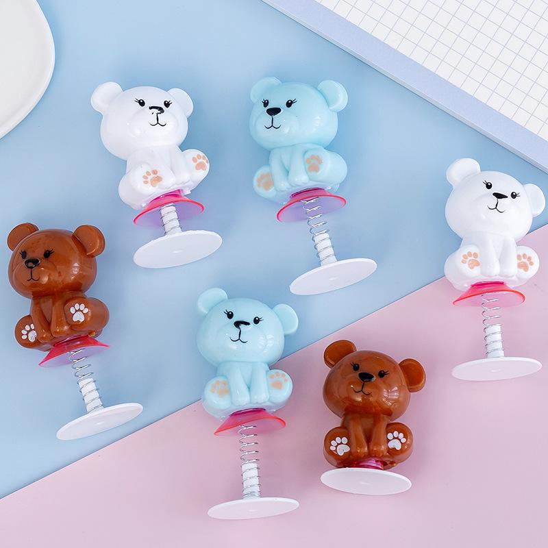 10Pcs Cartoon Bear Jumping Doll Finger Game Toys for Kids Birthday Party Favors Baby Shower Gifts Goodie Bag Piniata Fillers