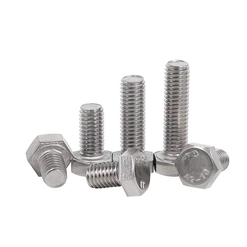 DIN933 304 Stainless Steel Fully Threaded Hex Bolt A2-70 High Strength