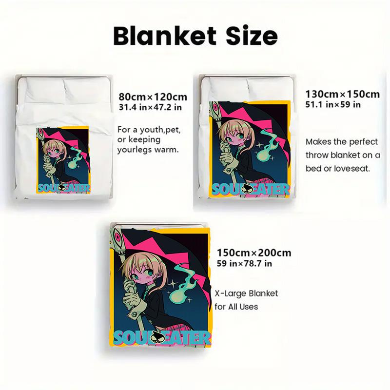 Ga-Rei: Zero 2D Flat Pattern Flannel Blanket High Quality All Seasons Warmth and Comfort Perfect for Christmas Gifts.P260914494