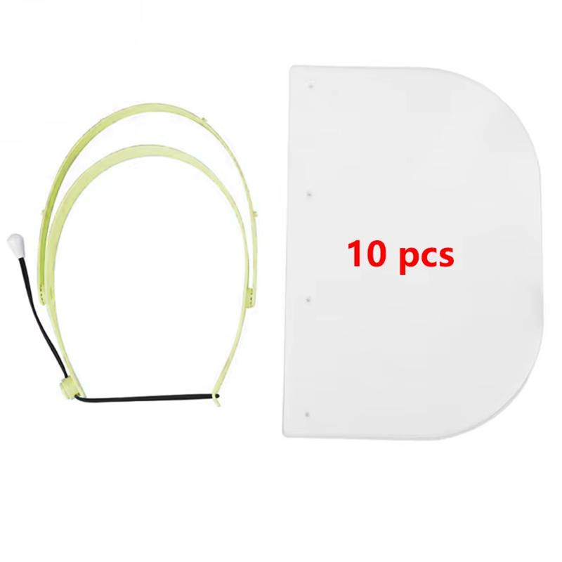 Dental Protective Face Dental Face Shield With 10Pcs Detachable Face Shield Anti-Fog Dustproof Replacement Covers Dentist Tools