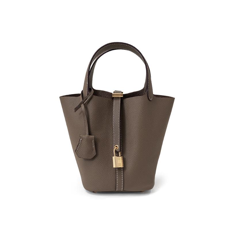 New bucket bag vegetable basket bag handbag premium leather women's bag