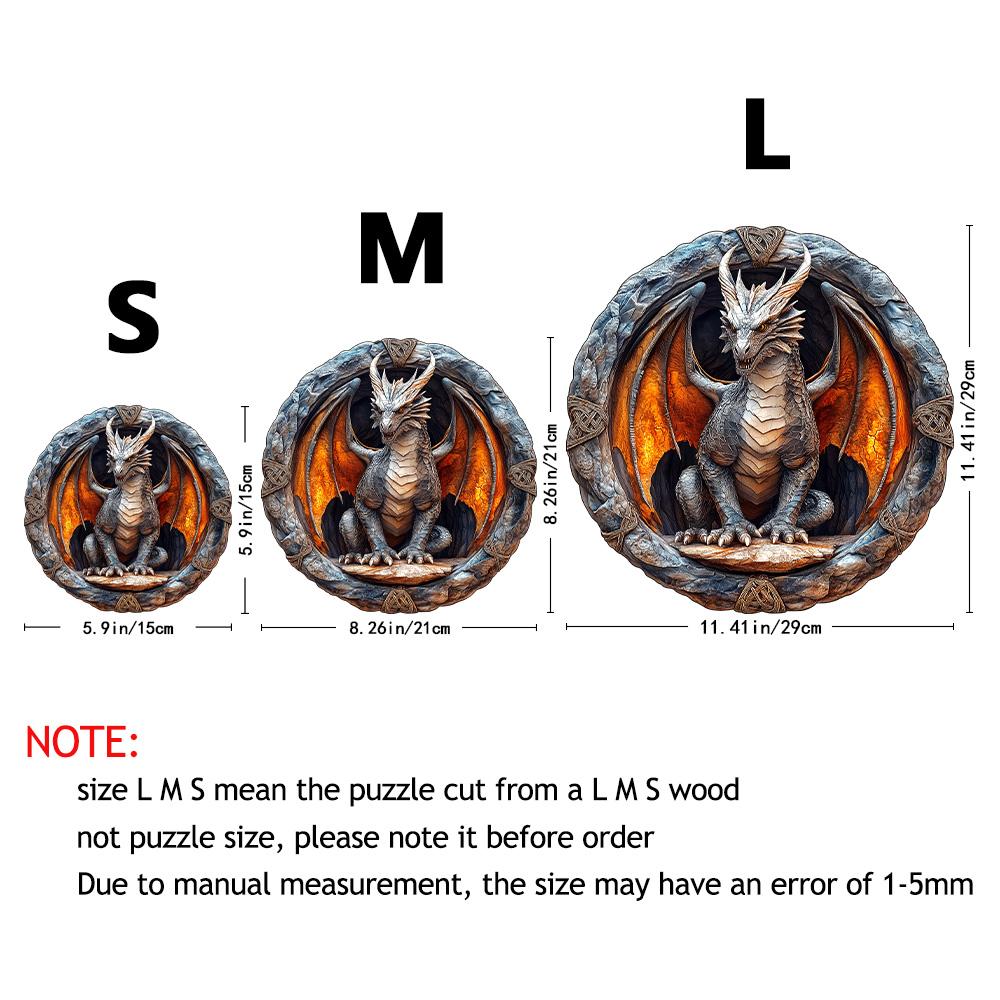 Wooden Puzzles For Adults - Mechanical Dragon Puzzle, Unique Shape Wooden Jigsaw Puzzles, Wood Puzzles Adult, Family Puzzle, Goo