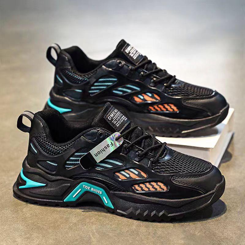 Summer Men's Shoes Breathable New Youth Casual Versatile Sports Running Mesh Deodorant Heightening Dad Shoes