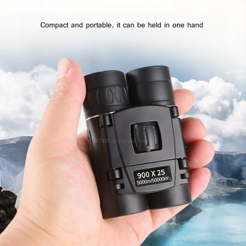 900X25 Portable Hd Zoom 5000M/50000M Binoculars Telescope Powerful Folding Long-Distance Vision Hunting Outdoor Camping Sports
