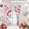 Set Of 2 Pink Santa Claus Printed Curtains Thermal Insulation Multiple Size Living Room Holiday Decoration Light Blocking Made Polyester Machine