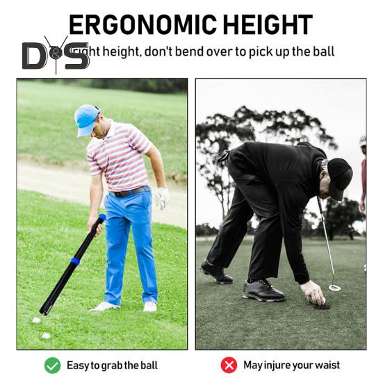 Colector de mingi de golf detașabil Din aliaj de aluminiu Retriever de mingi de golf Shag Tube Ball Shagger Colector conține 21 de mingi