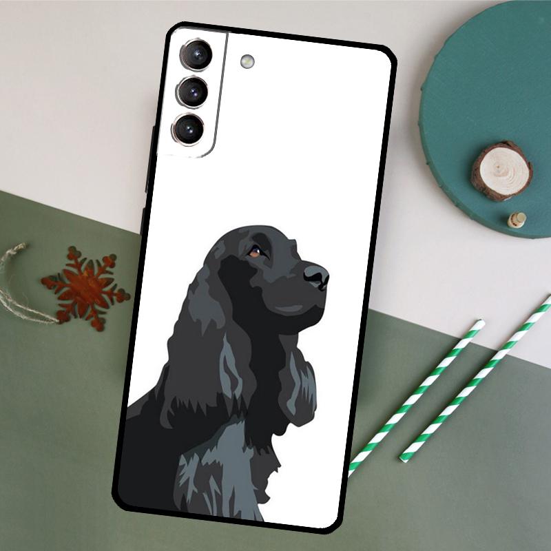 Cartoon Cocker Spaniel Case For Samsung Galaxy S20 S21 FE S22 Plus S23 Ultra S8 S9 S10 Plus Note 10 20 Ultra Cover