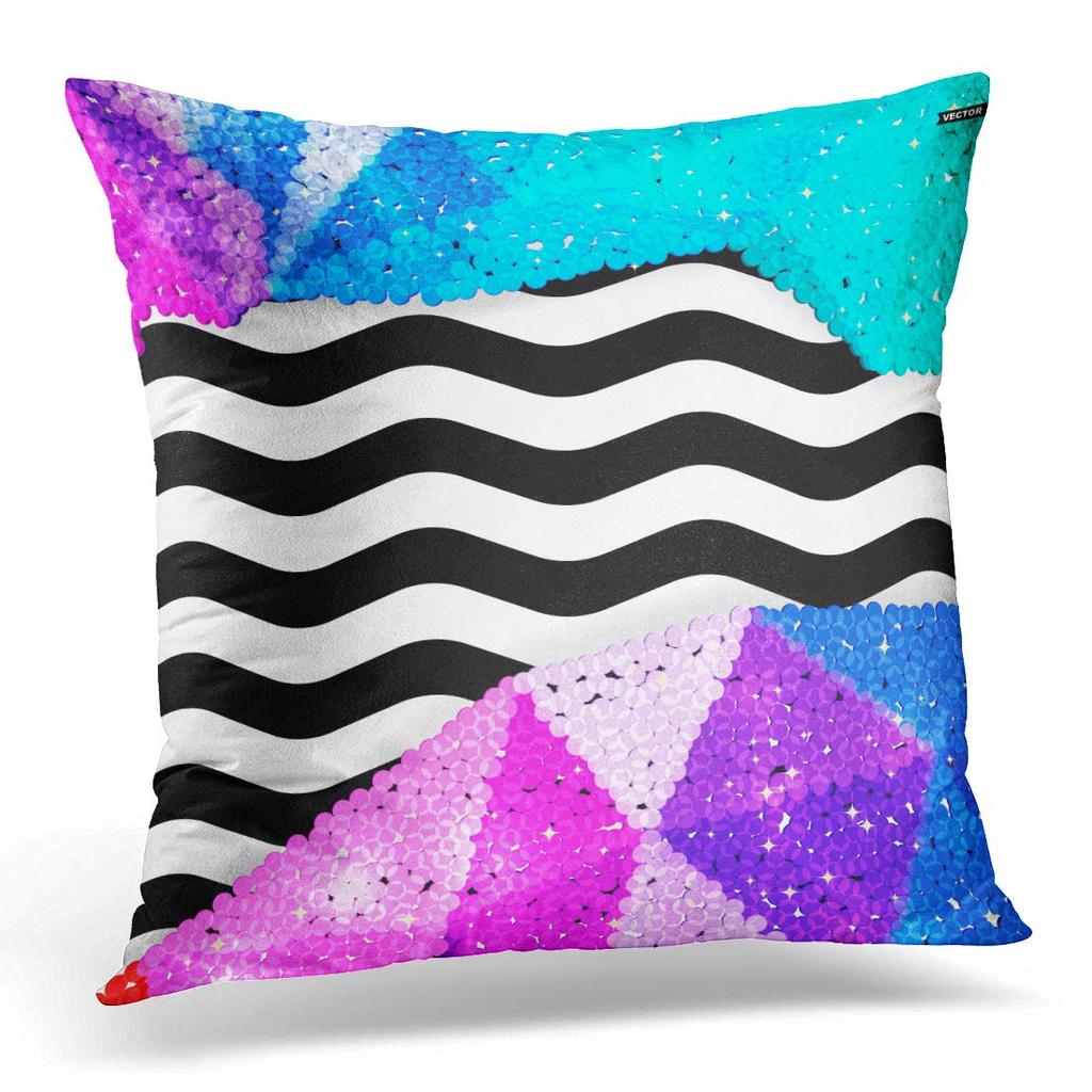 sequin border cushion