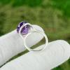 Wyprzedaż z okazji Dnia Matki Pierścionek z kamieniem szlachetnym ametystem afrykańskim ze srebra próby 925 Biżuteria Rozmiar 6.5