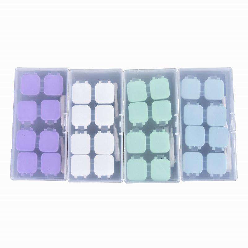 Snap Button High-End Transparent Contact Lens Storage Case for Four Pairs